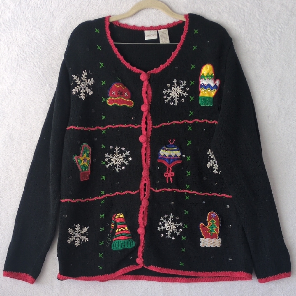 Cherokee Vintage Women's Knit Holiday Christmas Sweater Size XL